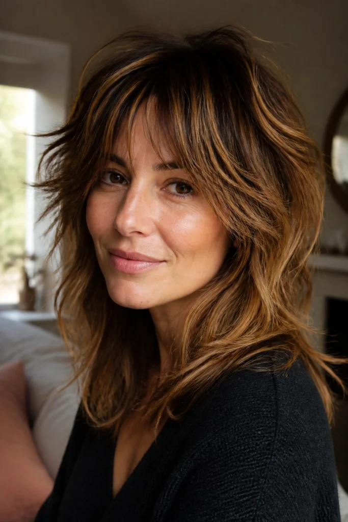 28 Caramel Brown Highlights for Round Faces
