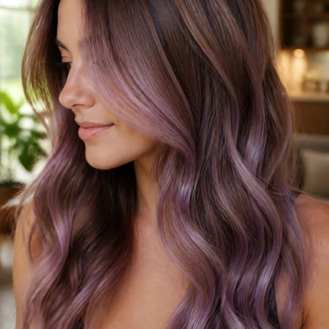 18 Lilac Highlights for Brown Hair