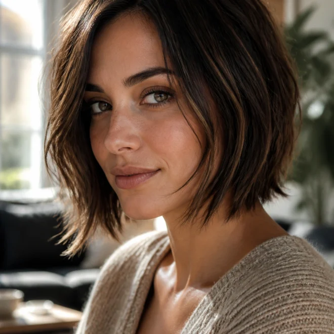 20 Long Front Bob Haircuts for Round Faces