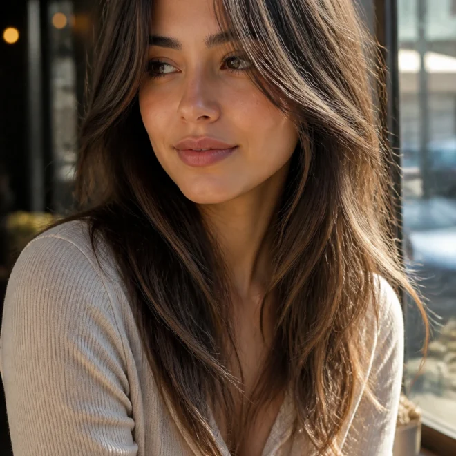 30 Choppy Bangs Ideas for Round Faces
