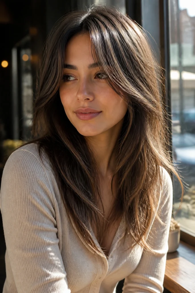 30 Choppy Bangs Ideas for Round Faces