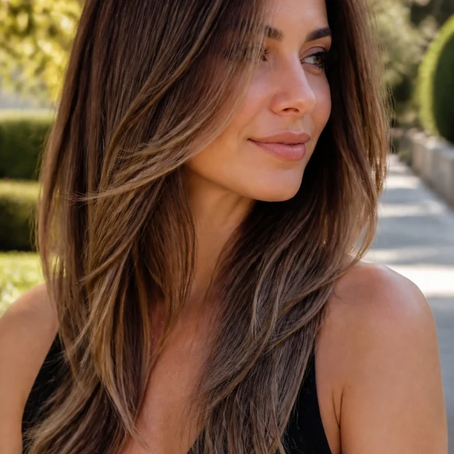 22 Ash Brown Highlights for Round Faces