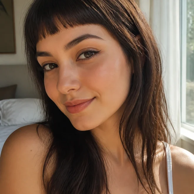 14 Long Micro Bangs for Round Faces