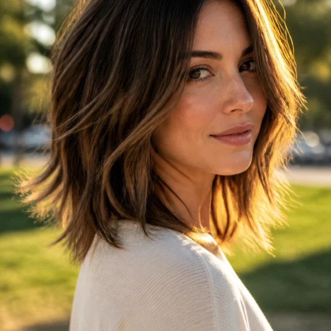 18 Stacked Hairstyles for Round Faces