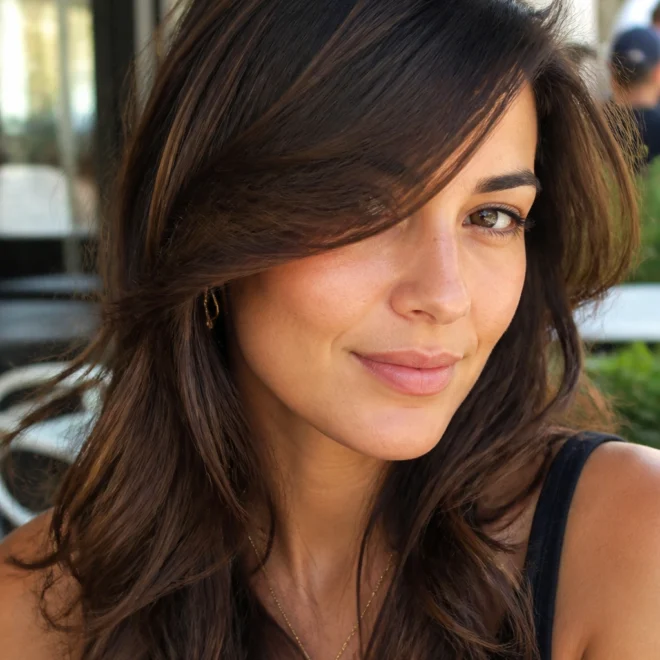 18 Wavy Bangs Ideas for Round Faces