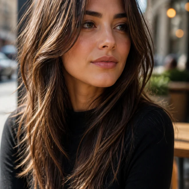20 Long Textured Layered Haircuts for Round Faces