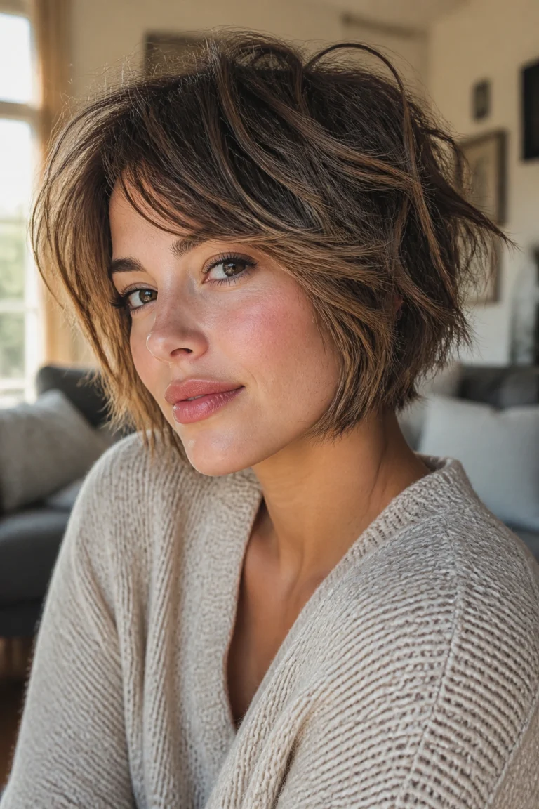25 Short Stacked Bob Haircuts for Round Faces