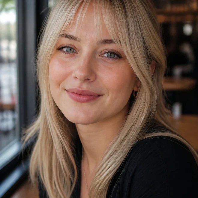 20 Blonde Bangs Ideas for Round Faces