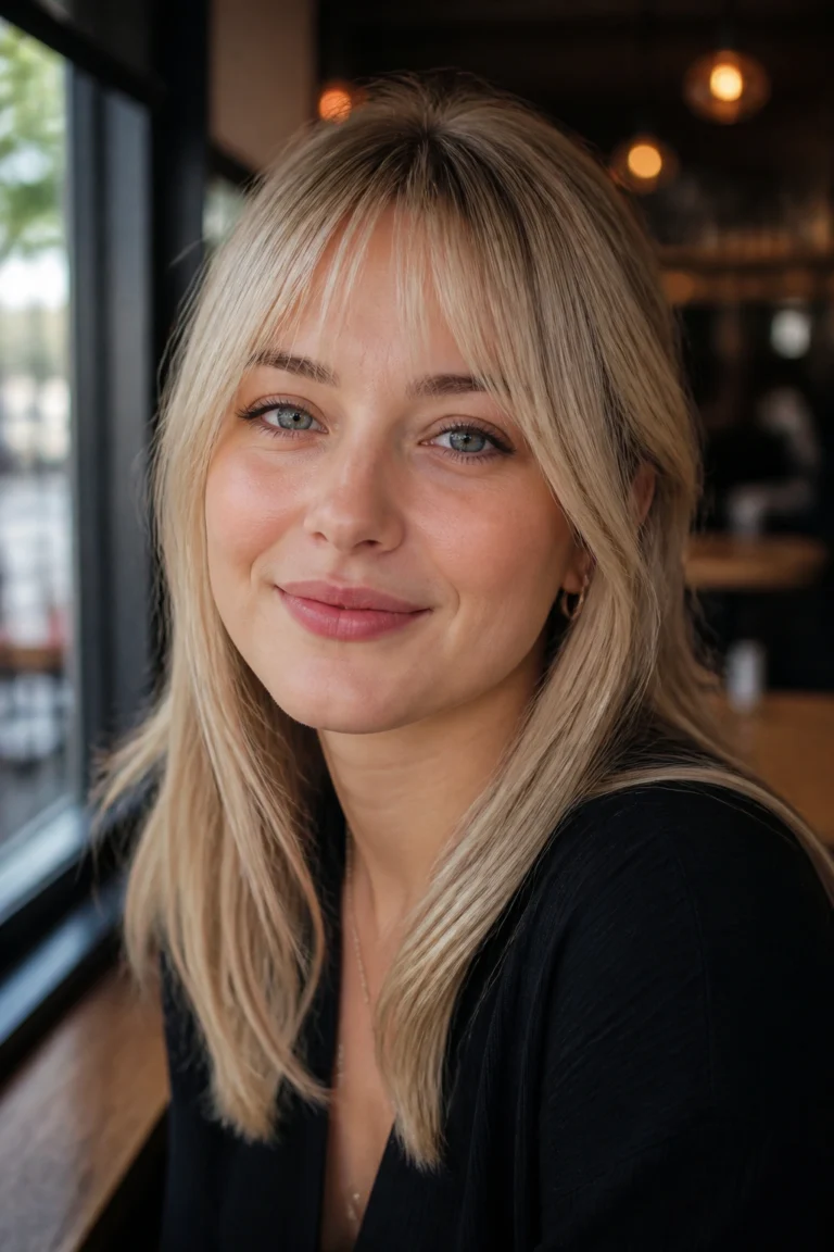 20 Blonde Bangs Ideas for Round Faces