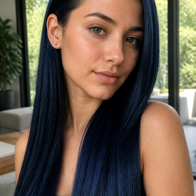 18 Blue Hair Color Ideas for Round Faces