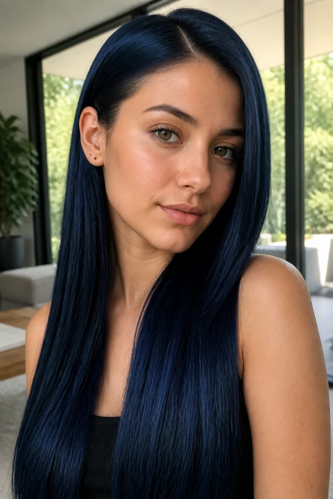 18 Blue Hair Color Ideas for Round Faces
