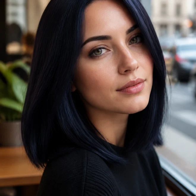 18 Black Blue Hair Color Ideas for Cool Skin Tones