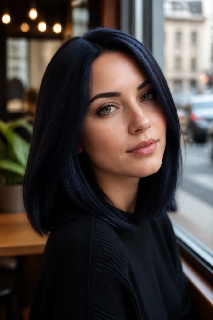 18 Black Blue Hair Color Ideas for Cool Skin Tones