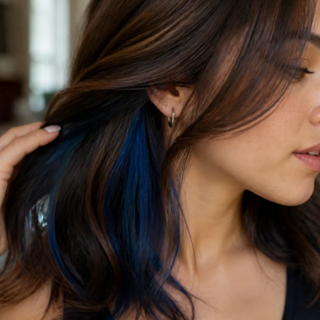 18 Blue Highlights for Brown Hair