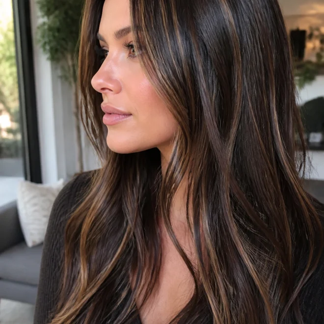 18 Brown Honey Highlights for Round Faces