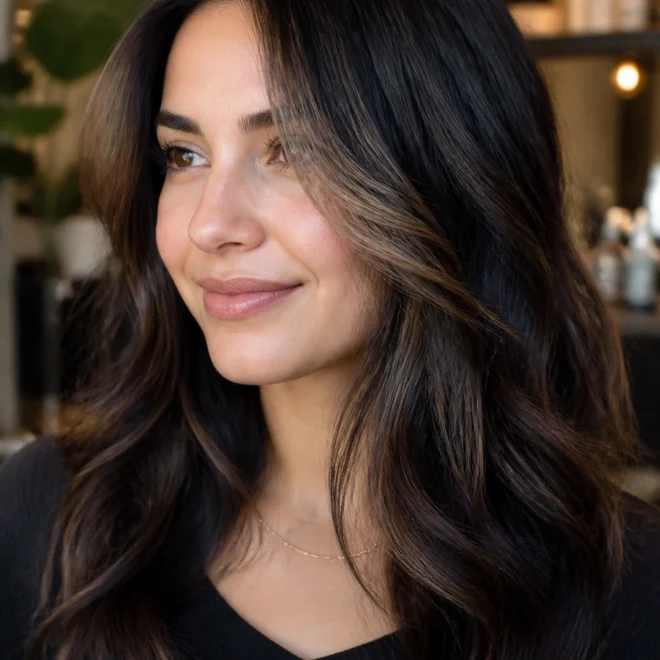 20 Black Balayage Looks for Round Faces