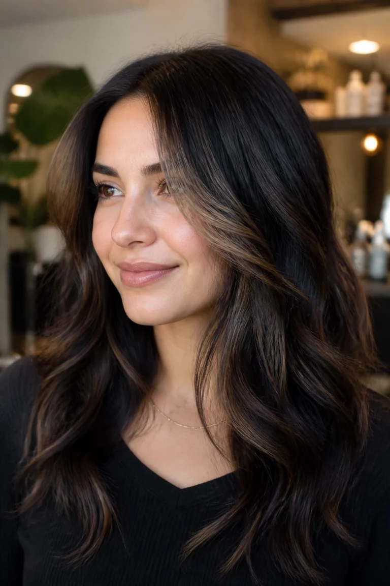 20 Black Balayage Looks for Round Faces