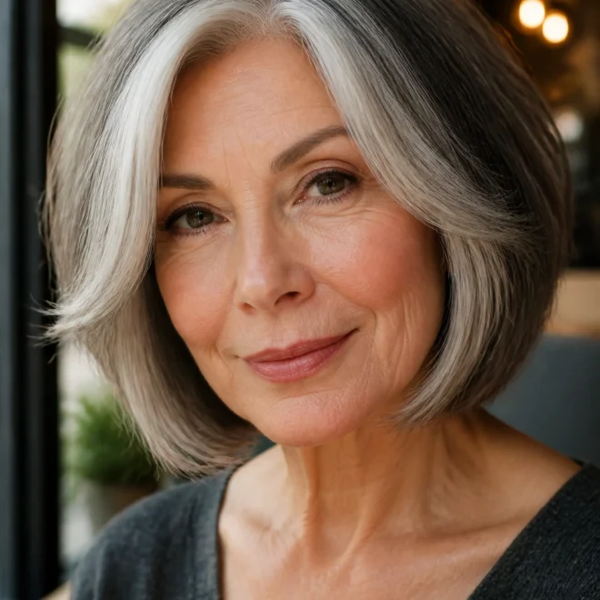 18 Silver Highlights for Gray Hair Older Women