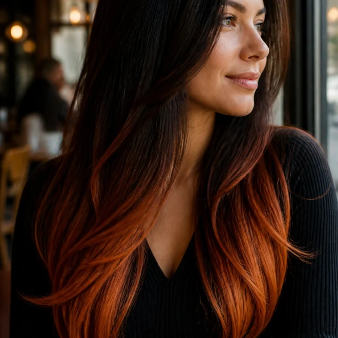22 Copper Ombre Hair Ideas for Long Hair