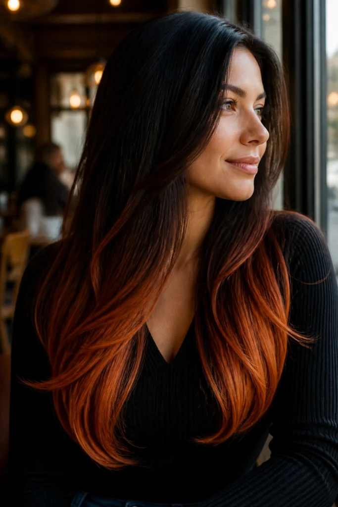 22 Copper Ombre Hair Ideas for Long Hair