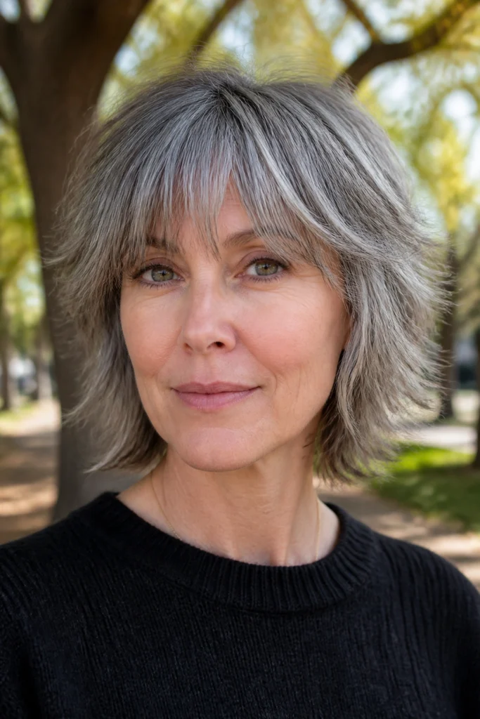 28 Gray Shag Haircuts for Fine Hair