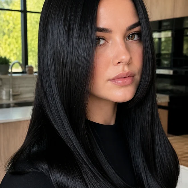 30 Black Hair Color Ideas for Round Faces
