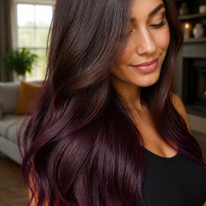 25 Purple Ombre Hair Ideas for Long Hair