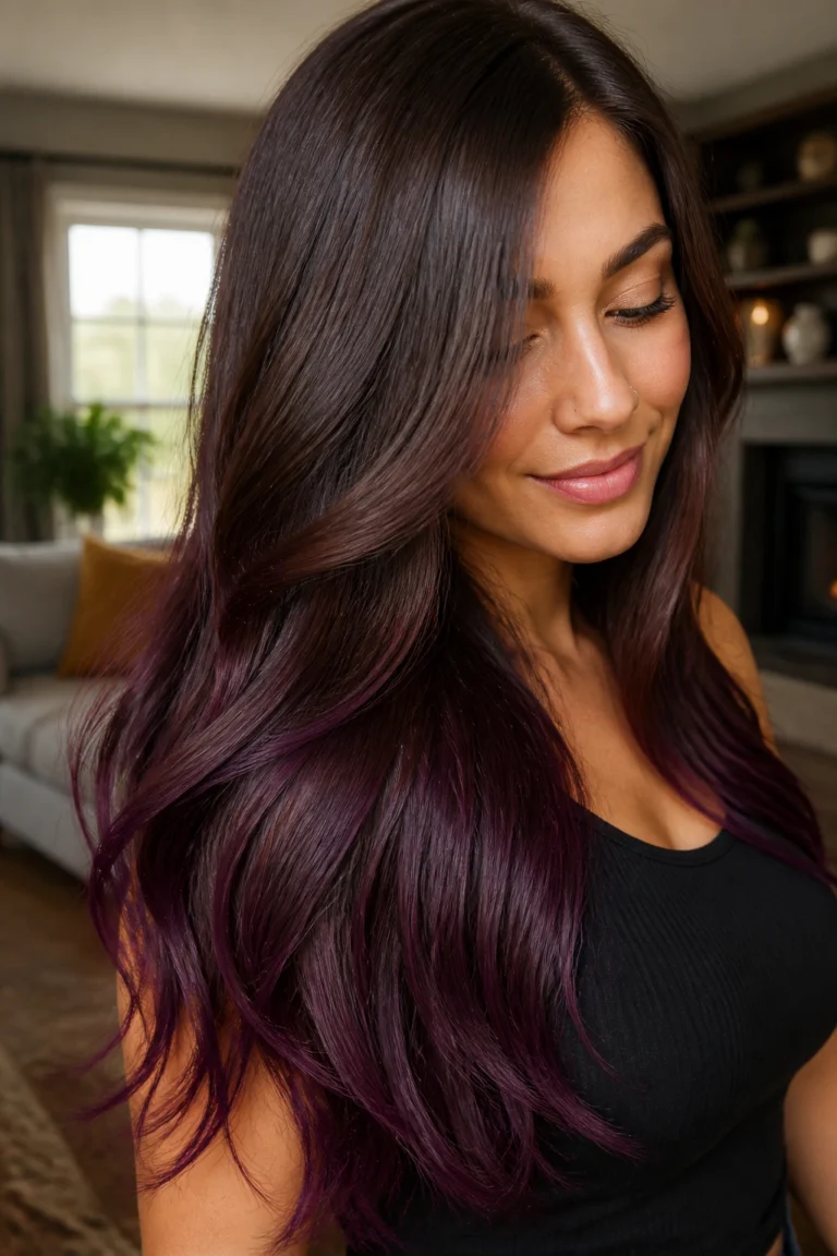 25 Purple Ombre Hair Ideas for Long Hair