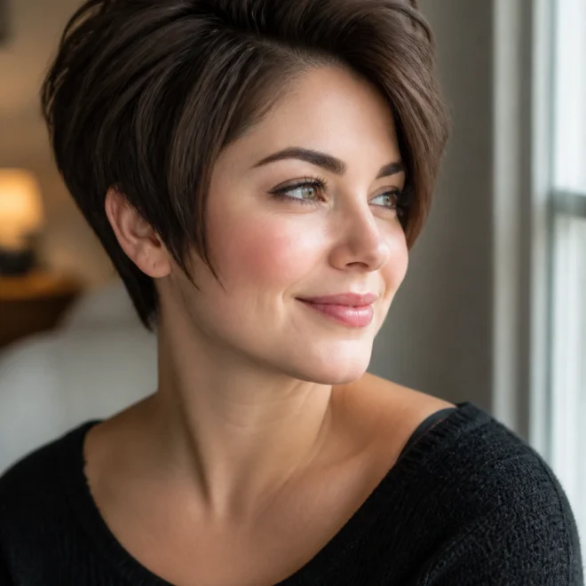 18 Short Thick Hairstyles for Round Faces