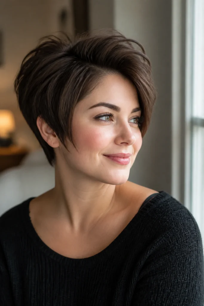 18 Short Thick Hairstyles for Round Faces