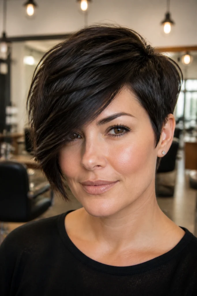 30 Thick Pixie Cuts for Round Faces