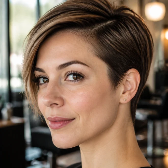 18 Sleek Short Hairstyles for Round Faces