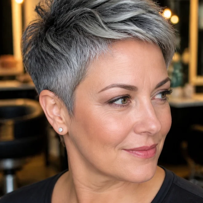 20 Silver Hair Color Ideas for Round Faces