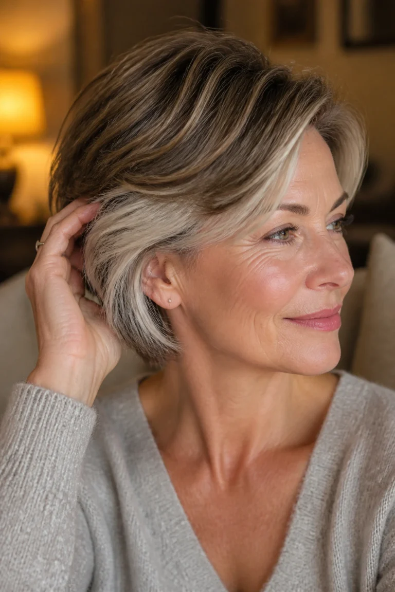 32 Blonde Highlights for Short Hair Over 50
