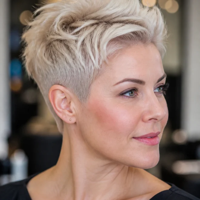 28 Short Blonde Pixie Cuts for Round Faces
