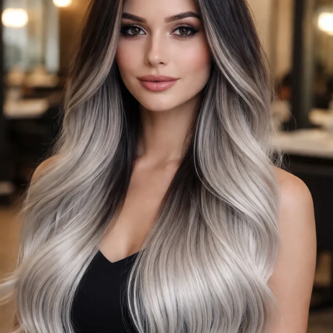 28 Gray Ombre Hair Ideas for Long Hair