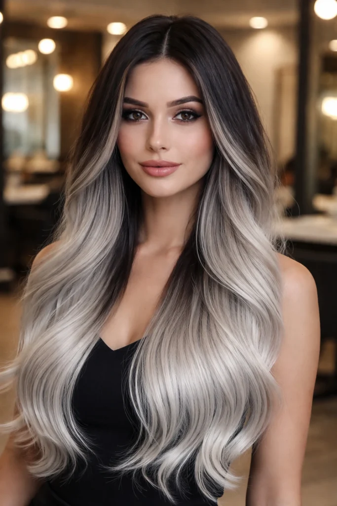 28 Gray Ombre Hair Ideas for Long Hair