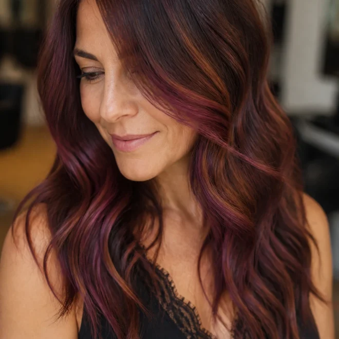 22 Purple Balayage Looks for Brown Hair