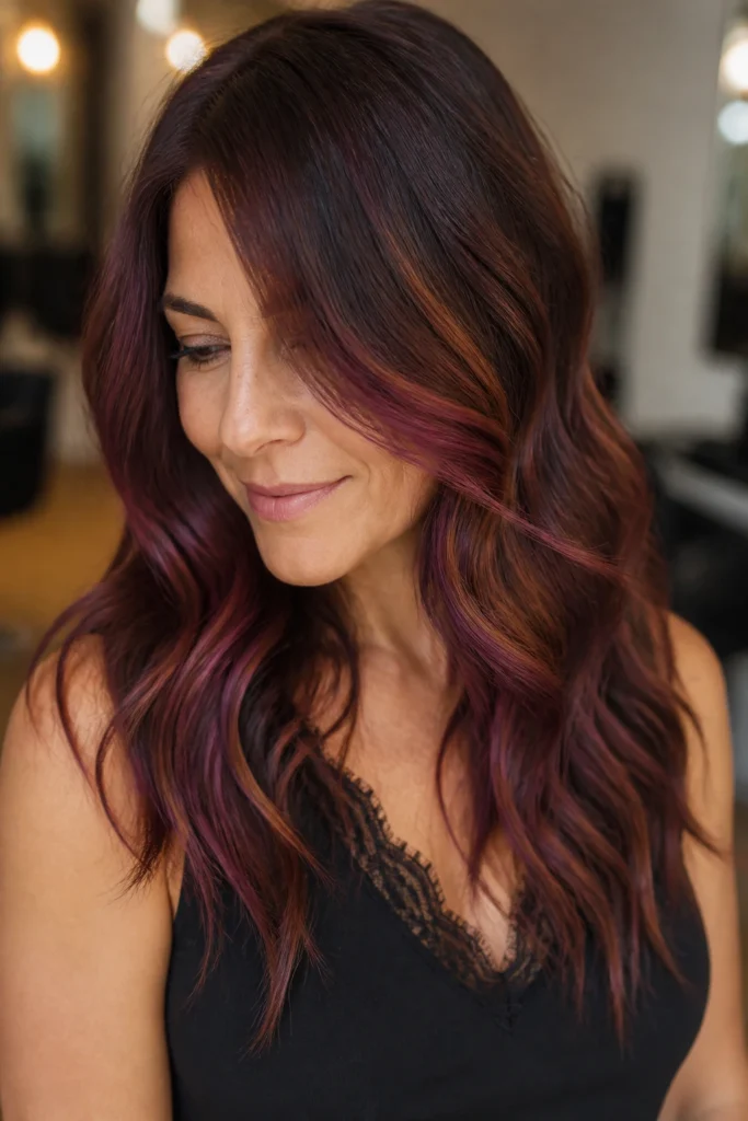 22 Purple Balayage Looks for Brown Hair