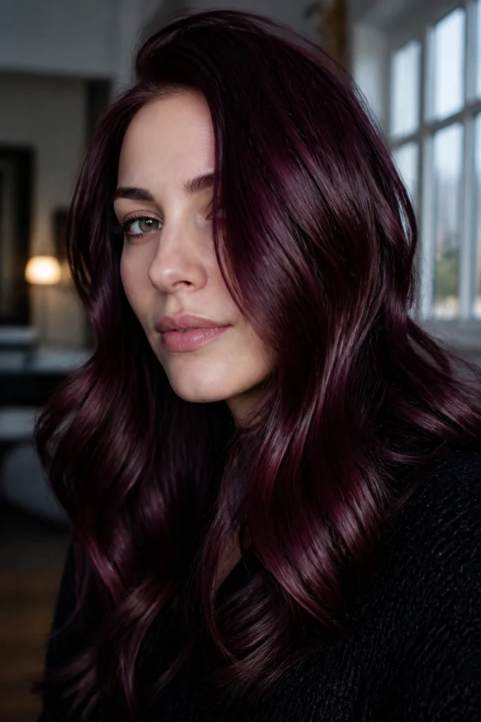 22 Purple Red Hair Color Ideas for Cool Skin Tones