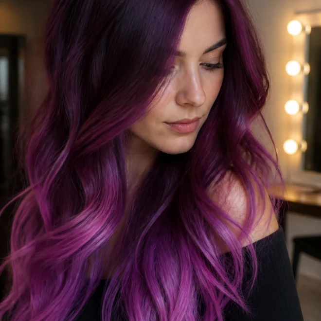 22 Pink Purple Ombre Hair Ideas for Long Hair