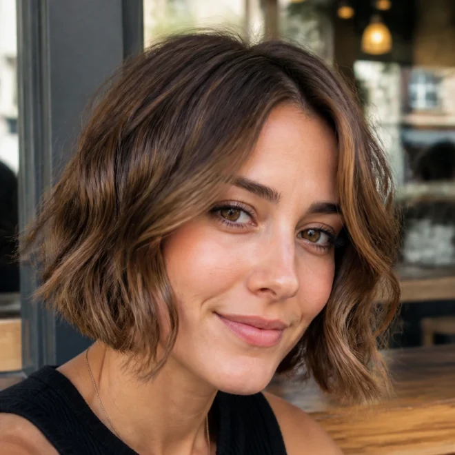 18 Short Wavy Bob Haircuts for Round Faces