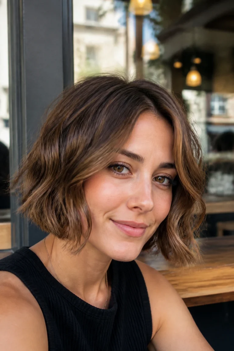 18 Short Wavy Bob Haircuts for Round Faces