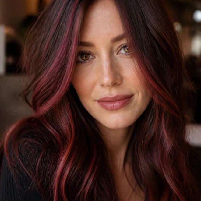 18 Red Pink Balayage Looks for Brown Hair