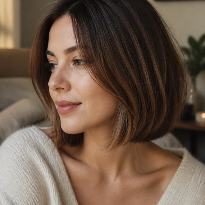 22 Short Brown Bob Haircuts for Round Faces