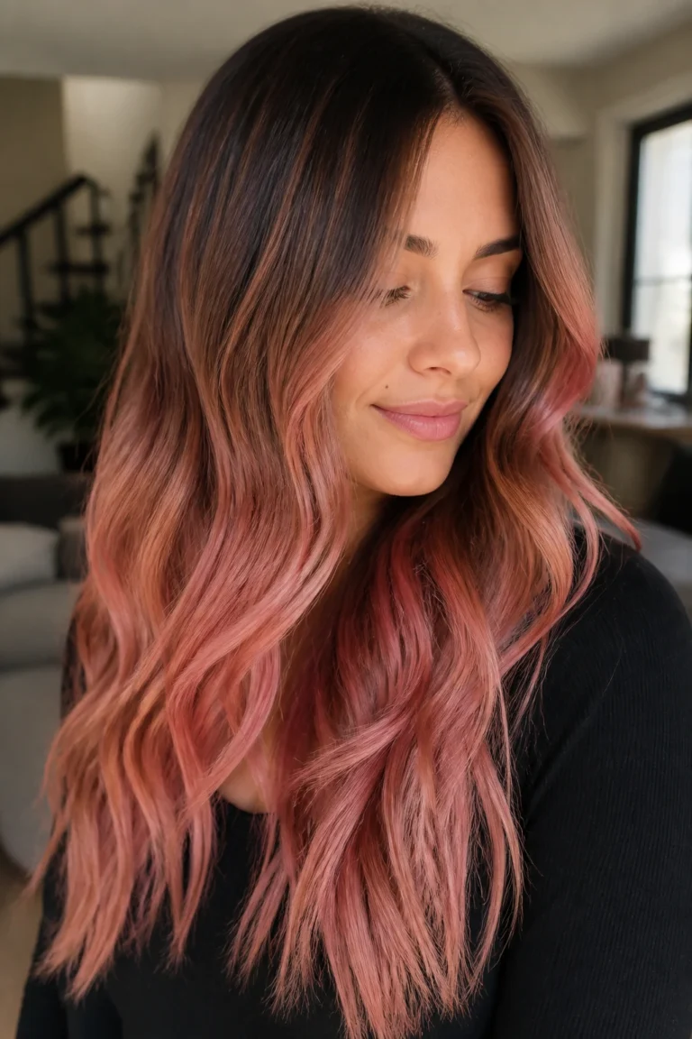 20 Rose Gold Ombre Hair Ideas for Long Hair