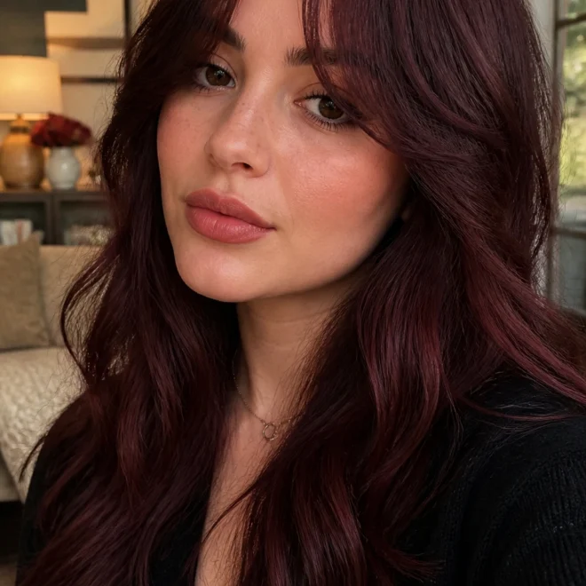 18 Burgundy Hair Color Ideas for Round Faces