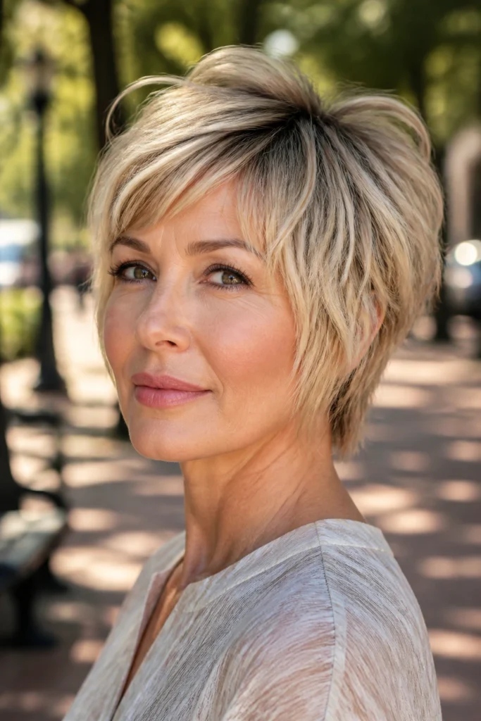30 Short Blonde Shag Haircuts for Round Faces