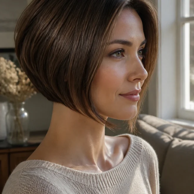 22 Short Stacked Hairstyles for Round Faces