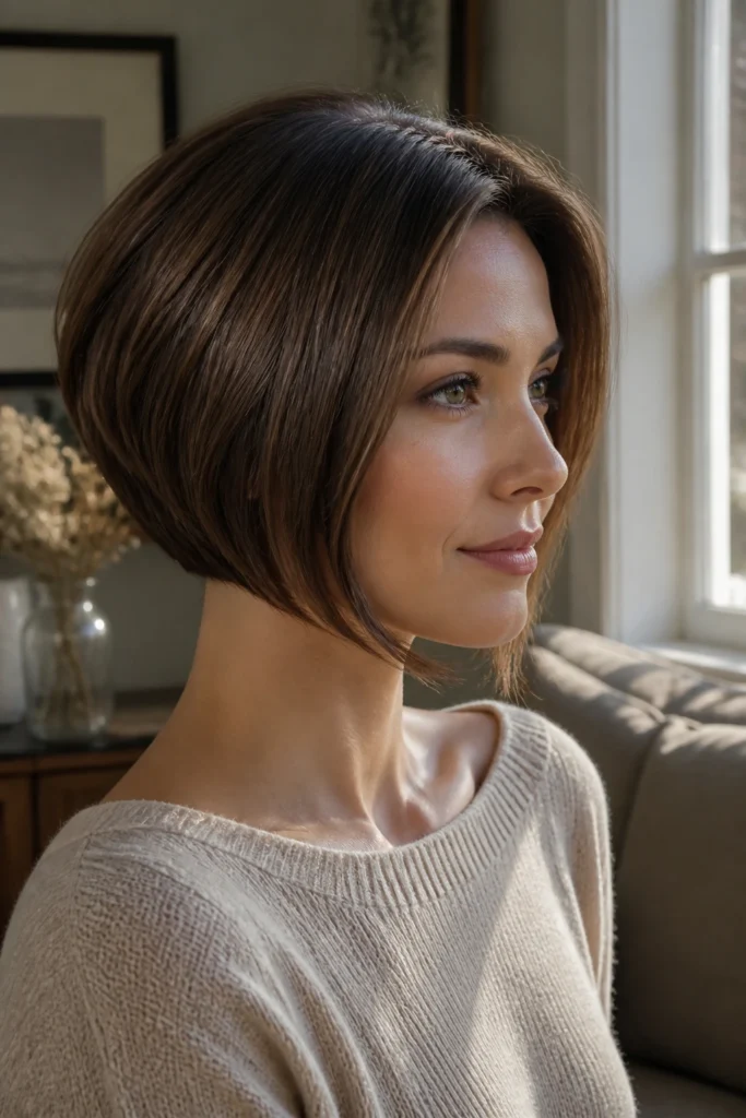 22 Short Stacked Hairstyles for Round Faces